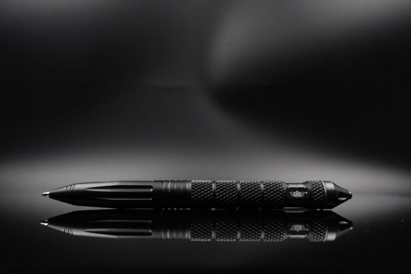 UZI Tactical Pen with Glass Breaker Tip and LED Flashlight in Black -  Department of Self Defense