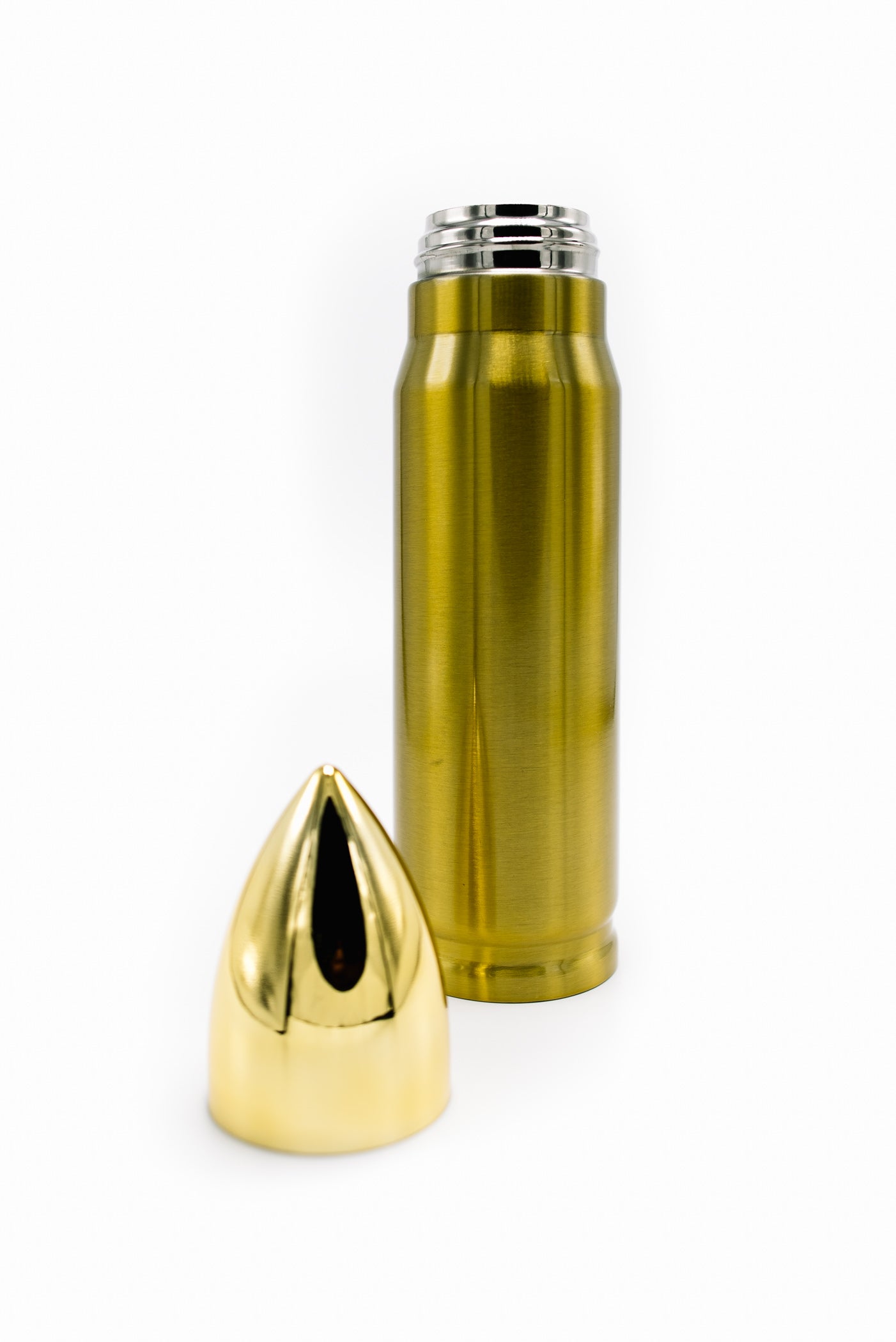 Bullet Shaped Thermos Bottle 17 Ounces, Vacuum Insulated - Great for your  Camping Accessories or Camping Gear. (Golden)